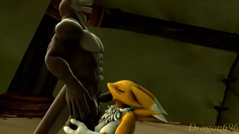 Renamon and Lizard