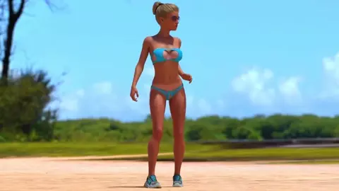 ariel walking