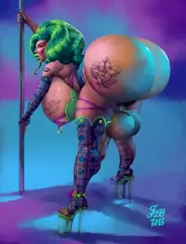 ANIMATED JUGG-DOLL! -Just look at that Juicy, Fat-Ass Twerking to the Beat