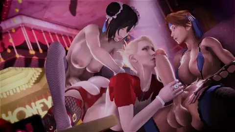 Tifa x Jessie x Scarlet Threesome [Blackjr]