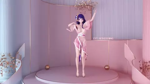 [77TRendering] Sexy Raiden Ei nude Dance 5