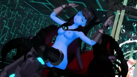 Light Cruiser Demon Hentai Nude Dance Kancolle Ship Monster Girl MMD 3D Blue Skin