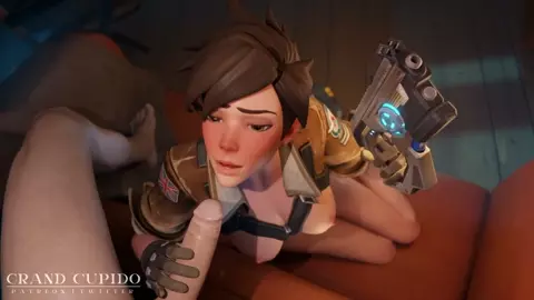 Your Dick is Under Arrest Overwatch Tracer Blowjob