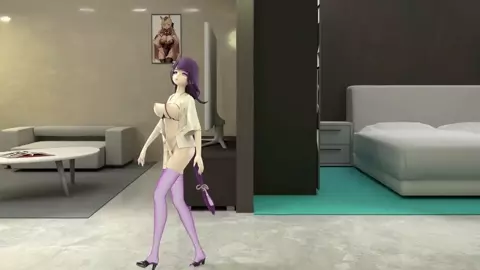 Shogun Raiden Dancing Tomboy Song Hentai Genshin Impact MMD 3D Girl Half Naked