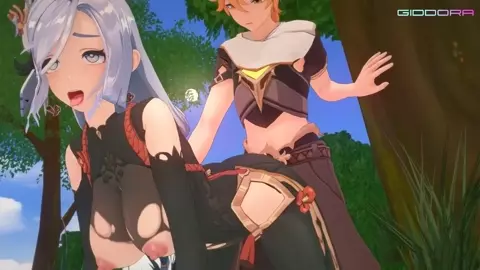 Shenhe and Aether