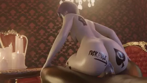 Raven reverse cowgirl [BLACKED Edit] (Cawneil)
