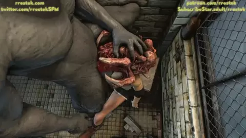Jill Valentine face fucked hard through a Parasite