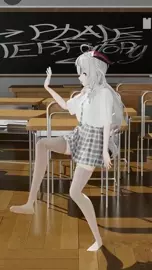 Genshin Impact Ganyu School Girl Undress Dance Vertical Screen Hentai MMD 3D