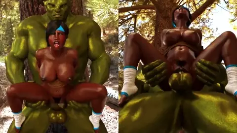Orcs Screw Captured Girls In The Forest