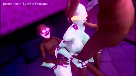 LustBot fucked by Two Old Men