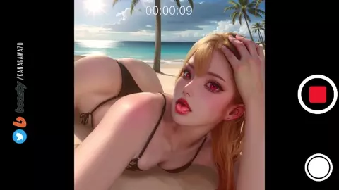 Marin relaxes on the beach
