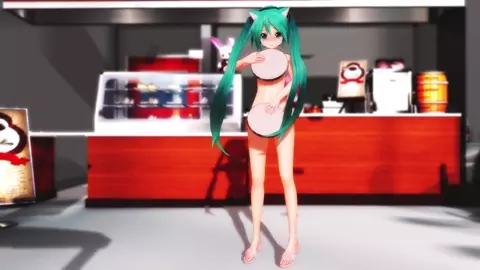Api Miku tray cover naked dance