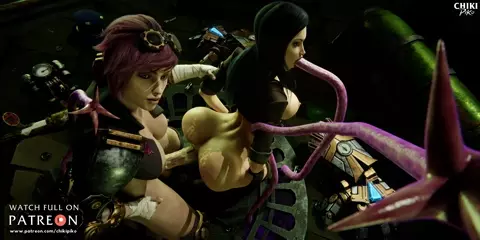 Futa Vi anal fuck Caitlyn with tentacles