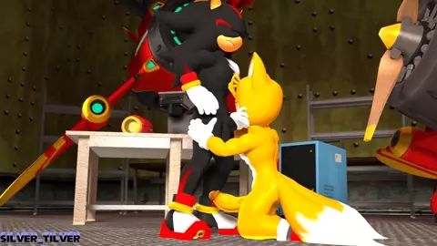 Tails Checking Shadow's Gun