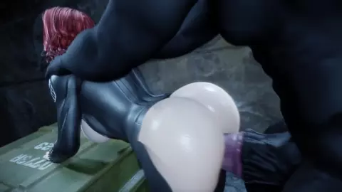 Black Widow Vs Horse Guy [Rekin3D]
