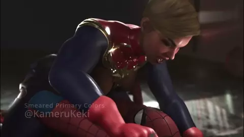 Captain Marvel fucks Spider-man