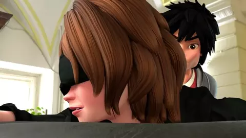 Aunt Cass in 2B cosplay tries TikTok
