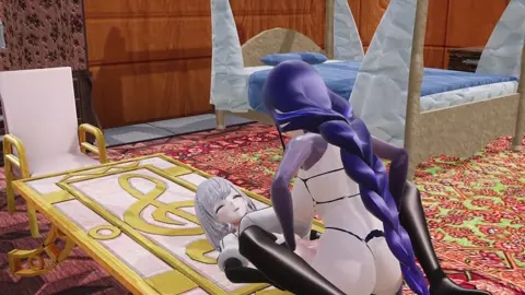 Noel and hermaphrodite Raiden have lovemaking sex