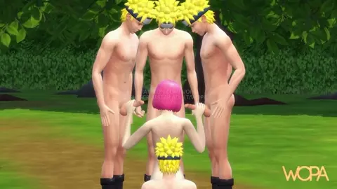 [TRAILER] NARUTO UZUMAKI uses JUTSU SHADOW CLONE and fucks SAKURA HARUNO