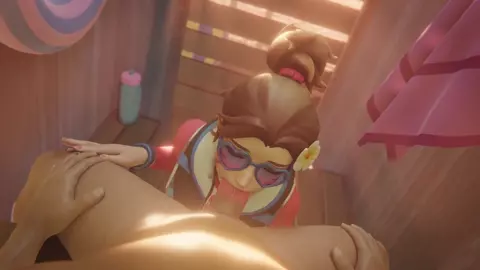 D.Va Beach Cabin Fuck [4K]