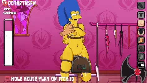 Marge Simpson Rope Bondage Spanking - Hole House
