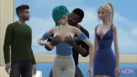 To earn money to pay the bills, she makes a big ass with her friend and 5 men