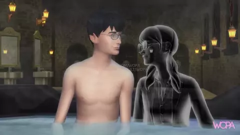 Harry Potter and Moaning Myrtle having sex in the very hot