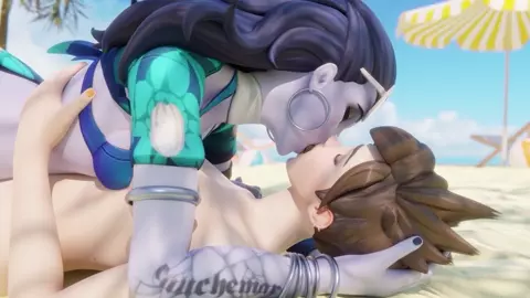 Widowmaker And Tracer Kiss [4K]