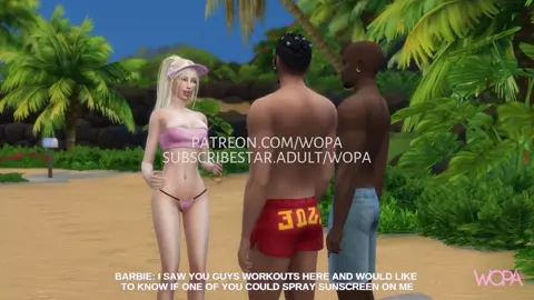 [TRAILER] BARBIE CHEATING KEN WITH TWO STRANGERS ON THE BEACH - PART 1