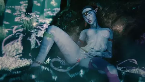 Na'vi Dildo Masturbation [Gifdoozer]