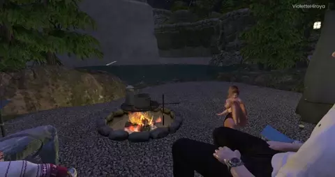 A submissive is camping with her stepbro master and a friend