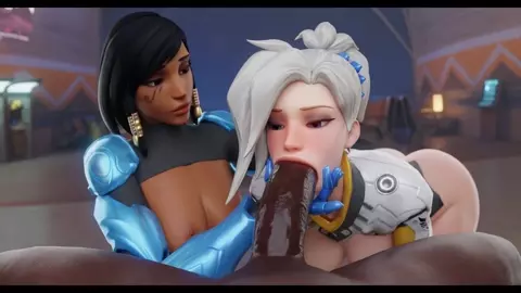 Mercy & Pharah [Blacked][Aphy3D]