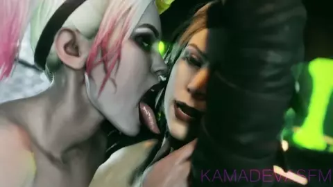 Harley and Catwoman