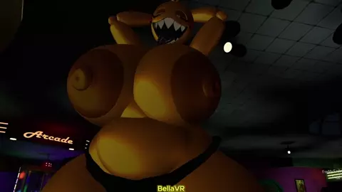 Free hanging hyper toy chica tits