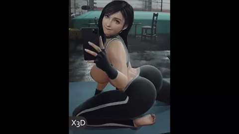 Tifa Ass Shake [Gym][X3D]