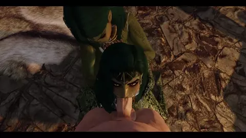 Busty Luscious Babes Get Covered in Hot Dragonborn Cum Part 2
