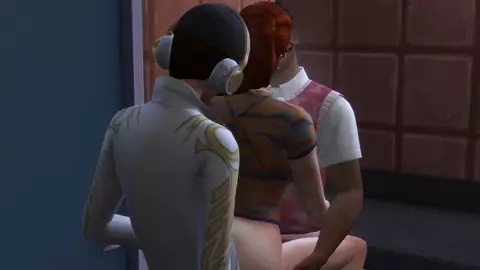 An Ass eatin ends up in a threesome in a public bathroom | SARA PECHOTES