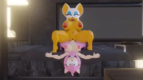 Rouge riding Amy