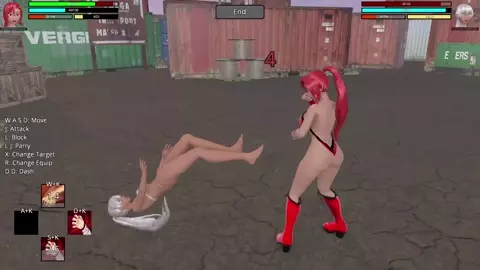 HR2 Exhibition match 3 - Ellie stomps NPC Futa