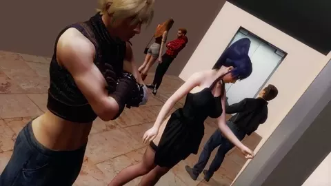 Nyotengu x Cloud Temptation in the Elevator
