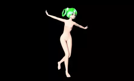 Hatsune Miku Nude Dancing Hentai Vocaloid Popipo Song MMD 3D Green Hair
