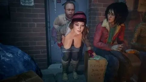 Lester helps feed some of the homeless population of Los Santos. [Yellowbea]