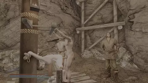 [skyrim dogma]she get raped by miners