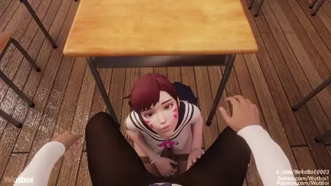 Stuck In Detention With D.Va [White][Wutboi][Sub Español]