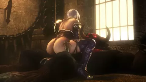 Ivy Valentine Riding Chained Minotaur - Angle 2 - [Noname55]