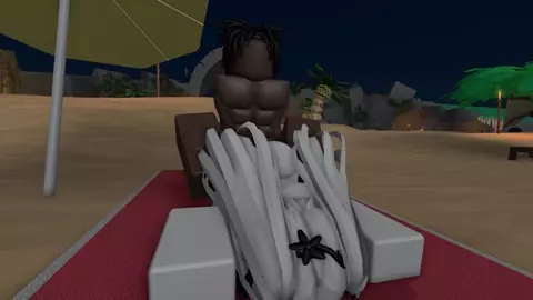 Bitch with antlers gets fucked on the beach