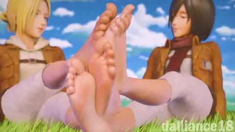 Annie and mikasa foot fetish