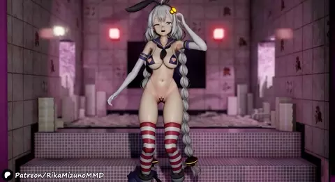 KonKon Sexy Dance - Kizuna Akari (Shimakaze Cosplay) 【Dance】MMD R-18
