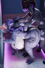 silver-gray furry thing at a party