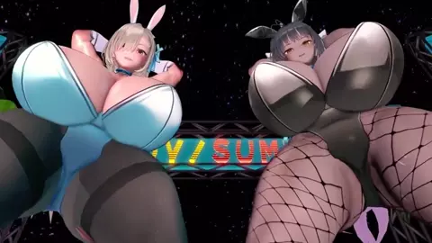 Asuna & Karin hip-swinging dance [Refi]